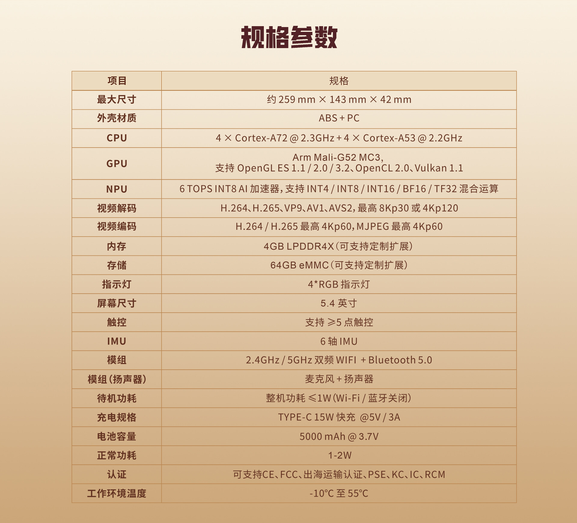 安瑞创（ANYCON）机器人遥控器规格参数
